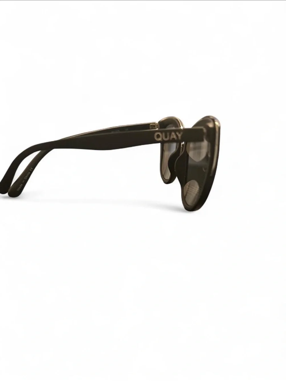 Quay Australia Black and Silver Cat Eye Sunglasses